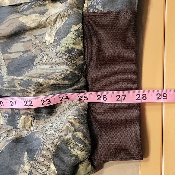 Cabela's Size XL Camo Hunting Jacket with Brown Trim and Hood, Exc. Used Cond. - Picture 11 of 12